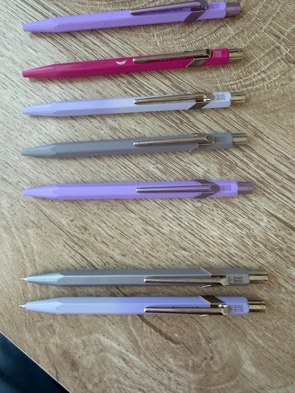 11 X CARAN d'ACHE 849 Ballpoint Pens + 2 X Mechanical Pencils